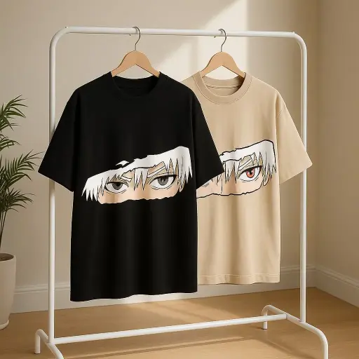 Half Demon Look Oversize T-shirt
